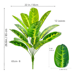 Large Artificial Tropical Palm Tree – 65–132cm Real Touch Banana Plant