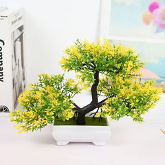 Artificial Bonsai Tree in Pot – Small Fake Plant for Home Decor