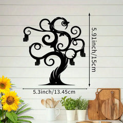 3-Piece Black Metal Tree of Life Wall Art – Wall Hanging Decor Set