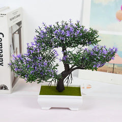 Artificial Bonsai Tree in Pot – Small Fake Plant for Home Decor