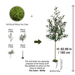 Artificial Olive Tree 1.2–2.0m with Thick Trunk Realistic Faux Plant