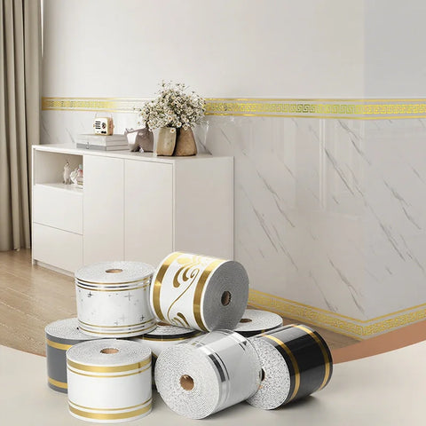 Self-Adhesive Roll-Up Skirting Board – Waterproof Wall Protection Trim