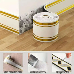 Self-Adhesive Roll-Up Skirting Board – Waterproof Wall Protection Trim