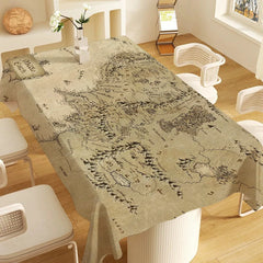 Waterproof Anti-Stain Rectangular Tablecloth – L-Lords Game Rings Design