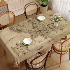 Waterproof Anti-Stain Rectangular Tablecloth – L-Lords Game Rings Design