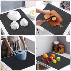 Black Silicone Electric Stove Mat 71x51cm Heat-Resistant Cooktop Protector