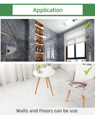 30-Pack Self-Adhesive Marble Tile Wall Stickers – PVC Wall Panels