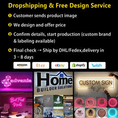 Custom Acrylic Business Sign LED Round Business Neon Lights Logo Sign Plaque Neon Circle Name 3D Company Shop Wall Art
