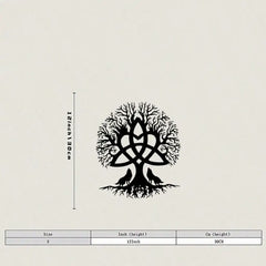 3-Piece Black Metal Tree of Life Wall Art – Wall Hanging Decor Set