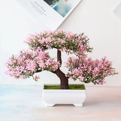 Artificial Bonsai Tree in Pot – Small Fake Plant for Home Decor