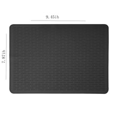Black Silicone Electric Stove Mat 71x51cm Heat-Resistant Cooktop Protector