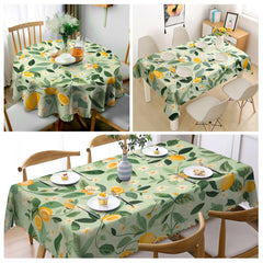 Lemon Print Tablecloth – Fresh & Simple Round/Rectangular Design
