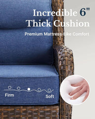 Luxury Outdoor Patio Furniture Set with Thick Cushions